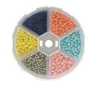 ZEPFJHE Round Bead Head Balls For Jigs Hook Fishing Fly Tying Materials 1 Box Of Slotted Beads For Beads Set Fishing Materials