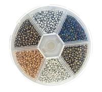 ZEPFJHE Round Bead Head Balls For Jigs Hook Fishing Fly Tying Materials 1 Box Of Slotted Beads For Beads Set Fishing Materials