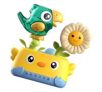 ZEPFJHE Safe Suction Cup Flower Sprinkler Toy Early Learning Bath Time Activity With Color Recognition Design Rotating Water Sprinkler Toy