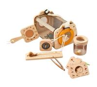 ZEPFJHE Science Backyard Find Collection 11 Piece Wood Creature Catcher Viewer Promotes Nature Interest Safe Fly Catching Tools