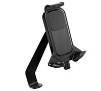 ZEPFJHE Scooter Phone Holder with Four-Sided Rearview Cradle, Left | Tool-Less Angled Bracket, Four-Sided Phone Grip, 360-Degree Ball-Joint Positioning for Riding, Silicone Grip Pads