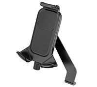 ZEPFJHE Scooter Phone Holder with Four-Sided Rearview Cradle, Right | Tool-Less Angled Bracket, Four-Sided Phone Grip, 360-Degree Ball-Joint Positioning for Riding, Silicone Grip Pads