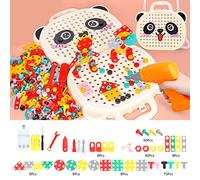ZEPFJHE Screwing Blocks Enlightment Toy for Children Electronic Drill Game Screws Kit for Boys Birthday Gifts Assembled Toy Puzzle Assembled Building Brick Box