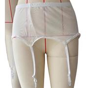 ZEPFJHE Sheer Mesh Garter Belt With Adjusted Metal Clip See Through Suspender For Women Thigh Highs Stockings Lingerie Stockings Garter