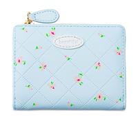 ZEPFJHE Simple Wallet Stylish Coin Bags Lovely Wallet PU Leather Change Purse Flower Print Short Purse with Card Holder Pu Leather Change Lovely Flower Print with Card Holder