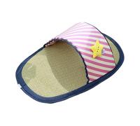 ZEPFJHE SlipperShape Cooling Pet Bed With Breathable Rattan NonSlip Base Heat Reducing Mat For Dogs Cats Indoor Outdoor Cooling Bed For Pet