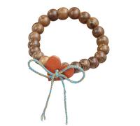 ZEPFJHE Sophisticated Wood Beaded Elegant With Cats Embellishment Stylish Beaded Bangle Ornament Accessory Women's Fashion Wrist Chain Accessory Elegant Handcrafted Versatile Women's Black Ebony