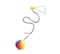 ZEPFJHE Space Saving Door Mounted Cats Plaything Colorful Swinging Plush Ball Stimulate Instincts Hanging Door Toy Elastic Activity Ball