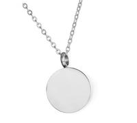 ZEPFJHE Stainless Steels Pet Ashes Holders Round Urn Pendant Necklace For Lost Pet Remembrances And Fashion Keepsakes Cremation Urn Jewelry