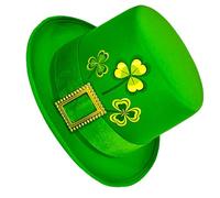 ZEPFJHE StPatricks Day Hat For Family Gathering Carnivals Party Celebration Green Festival Headwear Gold Buckles Clovers Irish Culture Caps