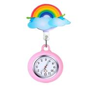 ZEPFJHE Stretchable Cord Nurse Watch Silicone Reliability Nurse with Elastic Cord for Time Checking Alloy Pocket