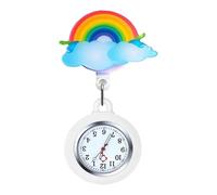 ZEPFJHE Stretchable Cord Nurse Watch Silicone Reliability Nurse with Elastic Cord for Time Checking Alloy Pocket