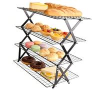 ZEPFJHE Strong Metal Refrigerating Rack Burden Capacity Pliable Space Saving Not Stick Face Simple Neat Food Grade Rack