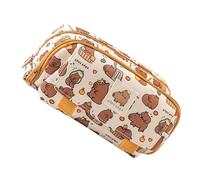 ZEPFJHE Student Pencil Bag Animal Case Large Capacity Pen for Organizing School Supplies Lovely Capybara Box Pouch