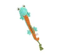 ZEPFJHE Stuffless Puppy Training Toy Squeaky Snake Designs Soft Rope Plush Chew Interactive Pull For Mental Stimulation Dog Plush Animal Without Stuffing