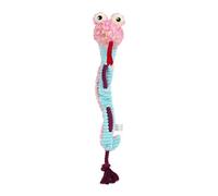 ZEPFJHE Stuffless Puppy Training Toy Squeaky Snake Designs Soft Rope Plush Chew Interactive Pull For Mental Stimulation Dog Plush Animal Without Stuffing