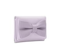 ZEPFJHE Stylish Coin Purse PU Leather Change Fashion Trifold Wallet Short Card Holder Sweet Bows for Travel Trifold Stylish Short Pu Leather Change Purse Sweet Bows Card Case