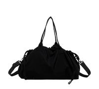 ZEPFJHE Stylish Crinkled Nylon Handbag with Adjustable Comfortable Strap and Spacious Interior Shoulder Bag for Work or Gym Use Travel Purse