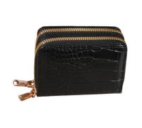 ZEPFJHE Stylish Ladies' Compact Purse with Multi Card Storage PU Leather Embossed Coin Purses for Women and Lady