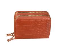 ZEPFJHE Stylish Ladies' Compact Purse with Multi Card Storage PU Leather Embossed Coin Purses for Women and Lady