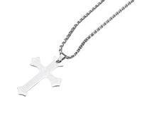 ZEPFJHE Stylish Religious Crosses Necklace With Spanish Scripture Craft In Alloy Materials For Unique Fashion Statements Stylish Faith Necklace