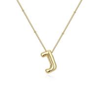 ZEPFJHE Stylish Smooth Letter Necklace Adjustable Clavicle Chain Casual Party Jewelry Alloy Texture For Fashion Individuals Date Accessory