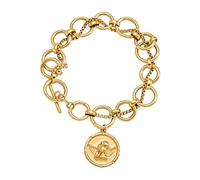 ZEPFJHE Stylish Stainless Steel Coin Necklace Trendy Jewelry Stylish Wrist Accessory Her Everyday Wear Adjustable Chain