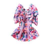 ZEPFJHE Summers Dog Dress Princess Styles Light Weight Breathable Pet Skirt Elegant Bows Princess Dresses for Walks and Photo Washable Dog Dress