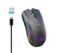 ZEPFJHE T69 LED Optical Game Rechargeable 4800DPI 2.4G Mute USB Wireless Mouse for PC