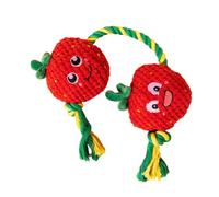 ZEPFJHE Teething Safe Fruit Shape Cotton Rope Toy for Dogs Interactive Squeaky Pull Game Pet Engagement Squeaky Dog Tug Toy