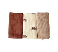 ZEPFJHE Thick 4 Layer Face Towel Soft Absorbent Baby Square Towel Comfortable Washcloths For Newborns 3pcs Set 25x25cm Baby Washcloths Cotton