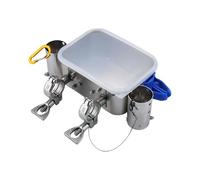 ZEPFJHE Tray with Cord and Grip Clasp for Angling Boats | Strong 304 Stainless Steel Pan with Anti Rust and 4 Water Outlet Holes for Different Post Sizes