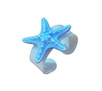 ZEPFJHE Trendy Oceanics Themed Resin Bangle Featuring Unique Sea Star Charm for Gatherings and Everyday Accessories Fashion for Women