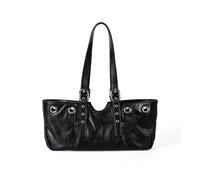 ZEPFJHE Trendy Studded Convertible Shoulder Bag For Women Spacious PU Underarm Purse With Comfortable Strap Casual Daily Use Korean Fashion Multi Functional Handbag