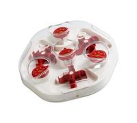 ZEPFJHE Two Challenge Treat Dispenser with Moving Parts and Safe Design to Promote Activity Progressive Feed Play Toy