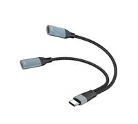 ZEPFJHE Two USB C Port Expansion Adapters OTGs Hubs for Laptop Smartphone Supports 480Mbps Transfer 1.5A Charging USB C to Two Port Adapters