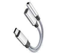 ZEPFJHE Type C To 3.5mm Headphone Charging Adapter Splitter 60W Fast Charges Suitable For USB C Device With High ResolutionSound Noise Reductions Technology