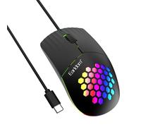 ZEPFJHE Type C USB Corded Gaming Ergonomic 7 RGB Backlit 1600DPI Adjustable For Laptops Phones Desktop PCs Pads Laptop And More USB Type Devices