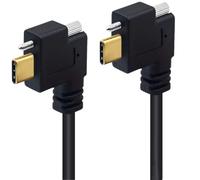 ZEPFJHE USB C 3.1 Male To Male Double Screw Locking Connector Quick Charging 10Gbps Data Transfer And 4K60Hz Video 5V3A