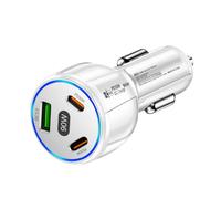 ZEPFJHE USB C Car Phone Charging For 16 15 Cellphone Tablet 3-Port Double Type-C & USB-A Car Power Adapter Fast Charging Adapter Fast