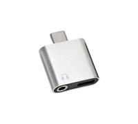 ZEPFJHE USB C Sound Charging Adapter Simultaneous 3.5mm Output And Fast Supports Aluminum Alloy Texture For Smartphone Double Port USB C Sound And Adapter