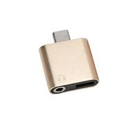 ZEPFJHE USB C Sound Charging Adapter Simultaneous 3.5mm Output And Fast Supports Aluminum Alloy Texture For Smartphone Double Port USB C Sound And Adapter
