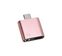 ZEPFJHE USB C Sound Charging Adapter Simultaneous 3.5mm Output And Fast Supports Aluminum Alloy Texture For Smartphone Double Port USB C Sound And Adapter