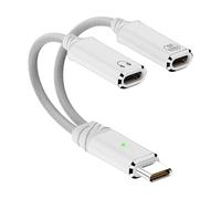 ZEPFJHE USB C To 2-Port Adapter Cable Wire Conversion Line For Headphone HiFi Sound PD100W Fast Charging Cord Adapter Cable