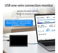 ZEPFJHE USB Monitor Aluminum Frame USB Display 5inch/7inch For PC Case Customization Industrial Control Host Screen