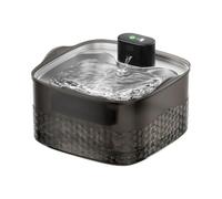 ZEPFJHE USB Powered Smart Water Flows Pet Fountain for Cats Featuring Transparents Black Design Large Water Capacity Quiet Operations and Easy Cleaning Fountain for Multiple Pets