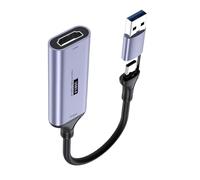 ZEPFJHE USB+Type C To HDTV Cable Adapter Converters Video Captures Card Adapter PC Cable For Video Game Record Captures Gaming