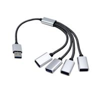 ZEPFJHE USB2.0 Splitter Cable USB2.0 Male to 4 Port Female USB Cable Charging Data Transfer Splitter USB Extension Cord