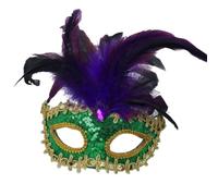 ZEPFJHE Venetians Half Face Halloween Masquerade Party Mardi Gras Feathered For Carnivals Feather Masquerade Half Face Mardi Gras For Halloween