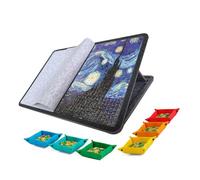 ZEPFJHE Versatile Tiltable Puzzles Table NonSlip Felt Integrated Stand Space Efficient Foldable Design Adults Kids Anti Fatigue Adjustable Puzzle Desk